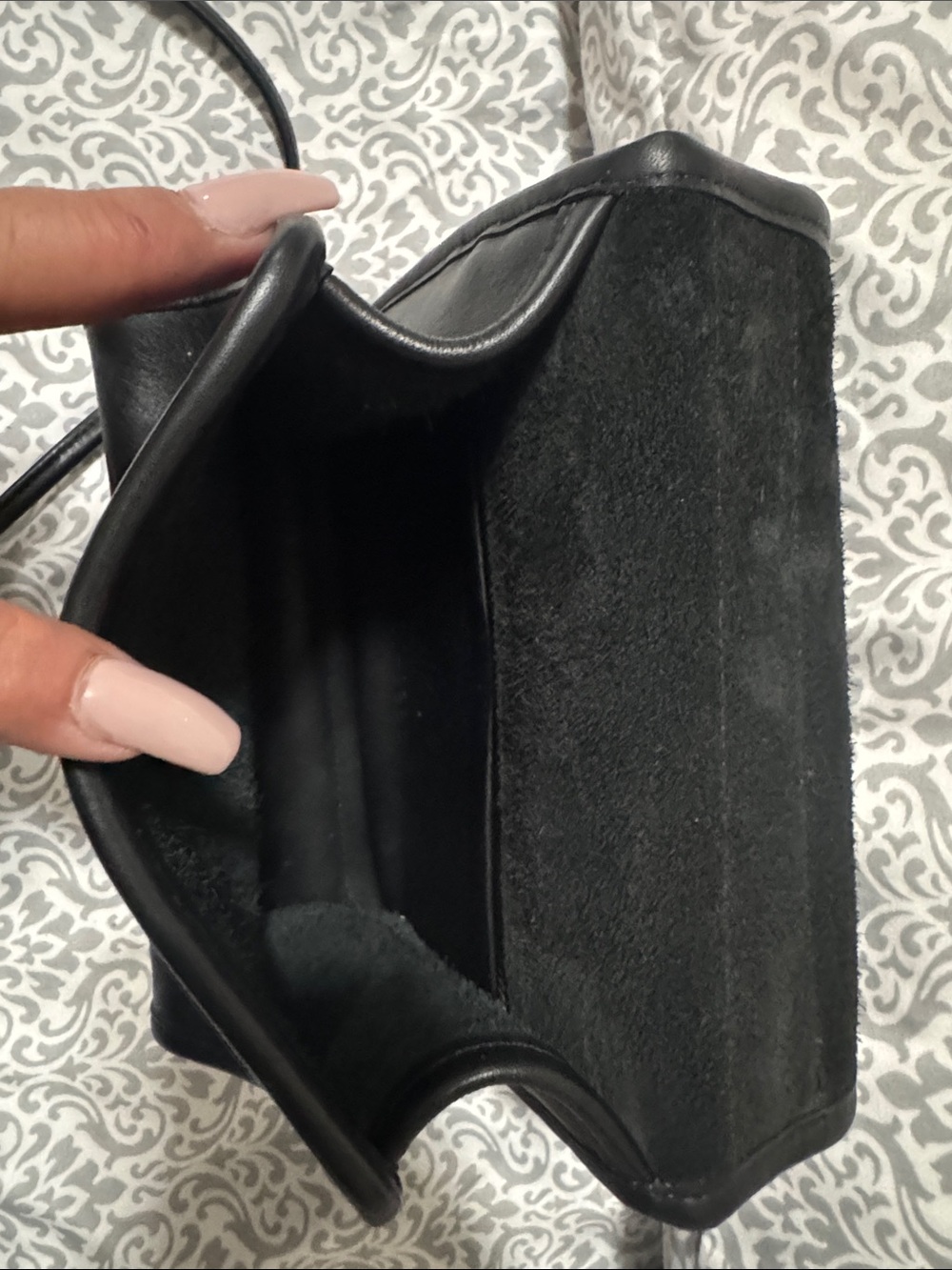Vintage Regina Coach Bag Black Leather Top-Handle Crossbody with Gold Turnlock - Picture 10 of 12